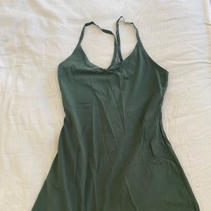 Outdoor voices exercise dress in forest green